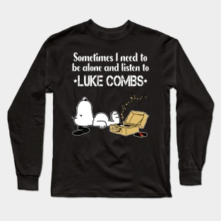 Luke Combs // Aesthetic Vinyl Record Vintage // Long Sleeve T-Shirt